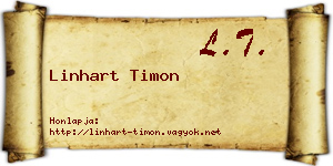 Linhart Timon névjegykártya